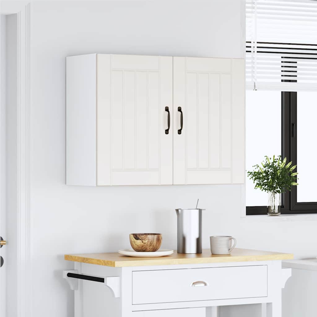 vidaXL Meuble haut de cuisine Lucca Blanc Bois d'ingénierie