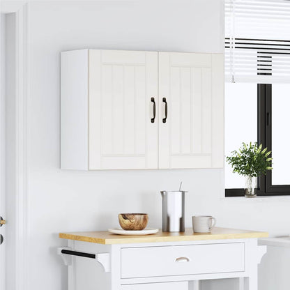vidaXL Meuble haut de cuisine Lucca Blanc Bois d'ingénierie