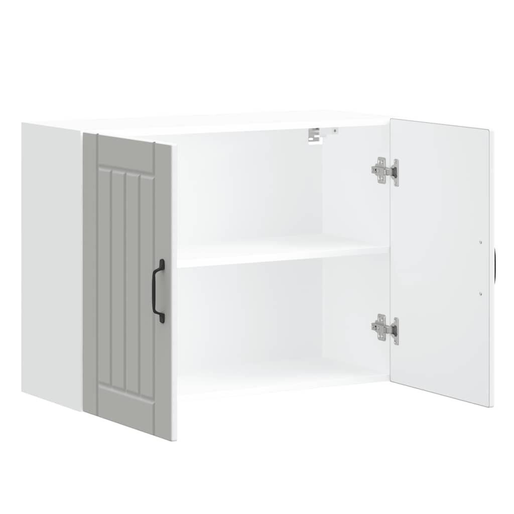 vidaXL Meuble haut de cuisine Lucca Blanc Bois d'ingénierie