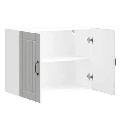 vidaXL Meuble haut de cuisine Lucca Blanc Bois d'ingénierie