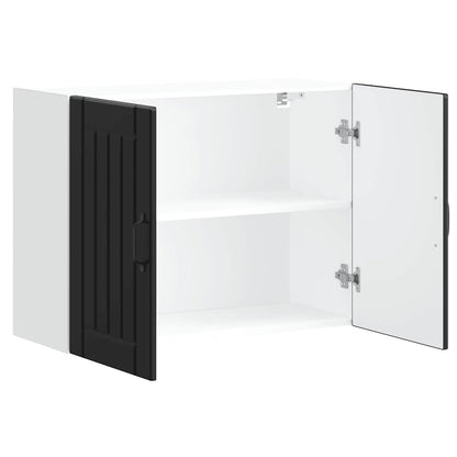 Küchen-Hängeschrank Lucca Schwarz Holzwerkstoff