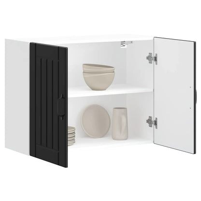 Küchen-Hängeschrank Lucca Schwarz Holzwerkstoff