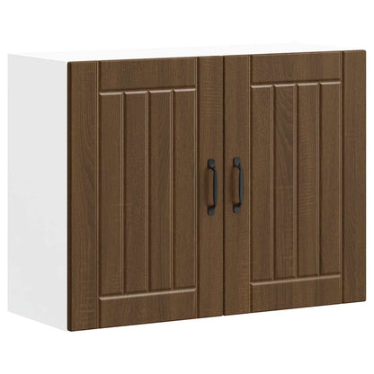 vidaXL Küchen-Hängeschrank Lucca Braun Eichen-Optik Holzwerkstoff