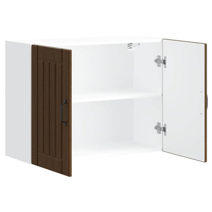 vidaXL Küchen-Hängeschrank Lucca Braun Eichen-Optik Holzwerkstoff