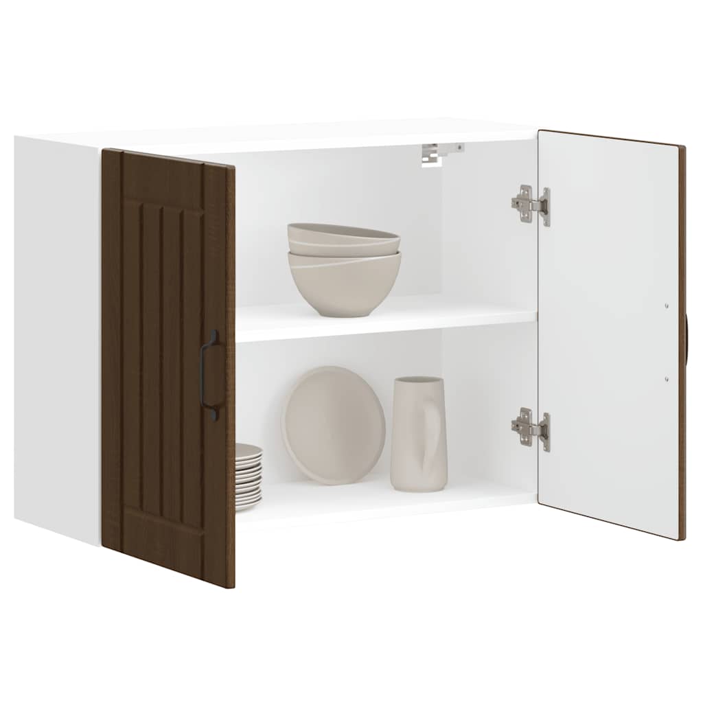 vidaXL Küchen-Hängeschrank Lucca Braun Eichen-Optik Holzwerkstoff