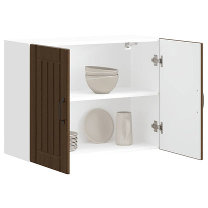 vidaXL Küchen-Hängeschrank Lucca Braun Eichen-Optik Holzwerkstoff