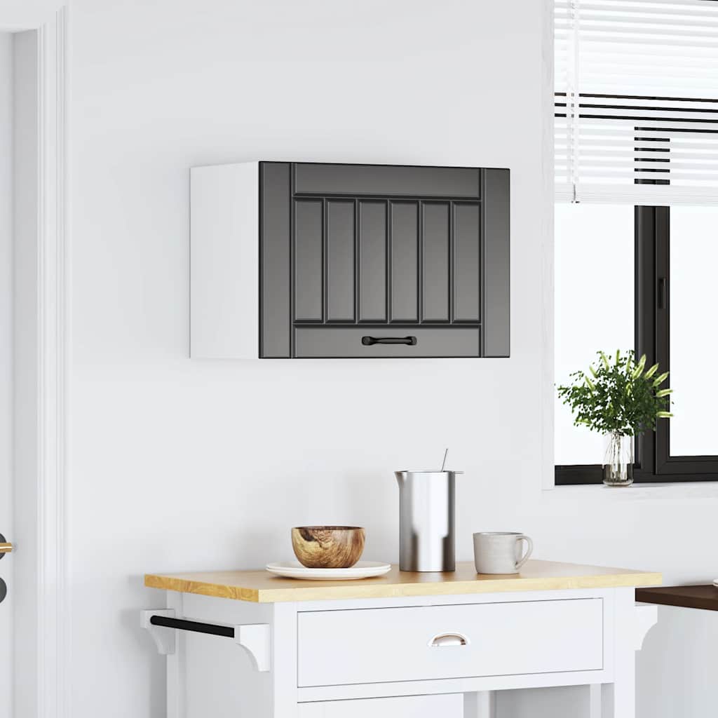 vidaXL Meuble haut de cuisine Lucca Noir Bois d'ingénierie