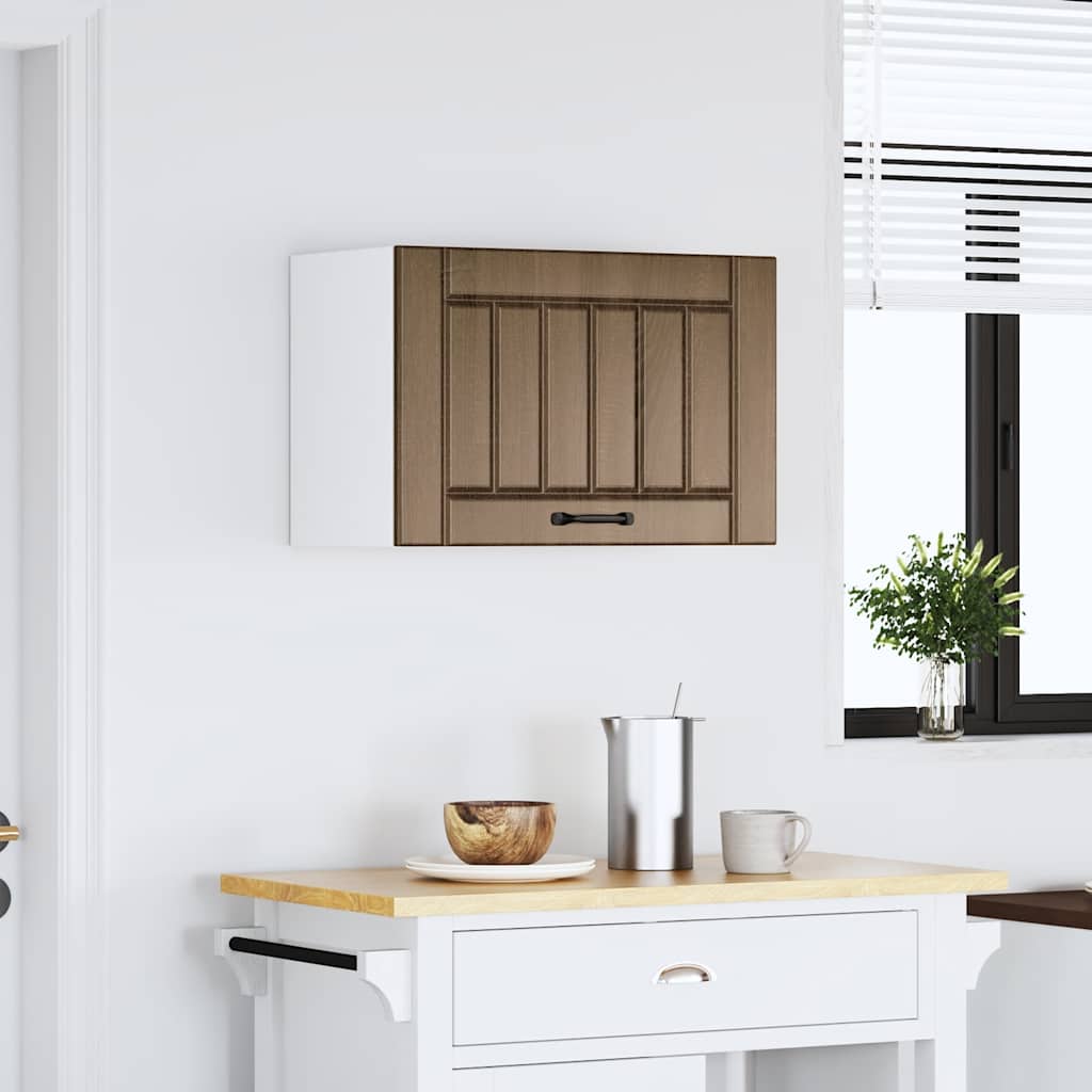 vidaXL Meuble haut de cuisine Lucca aspect chêne marron en bois d'ingénierie