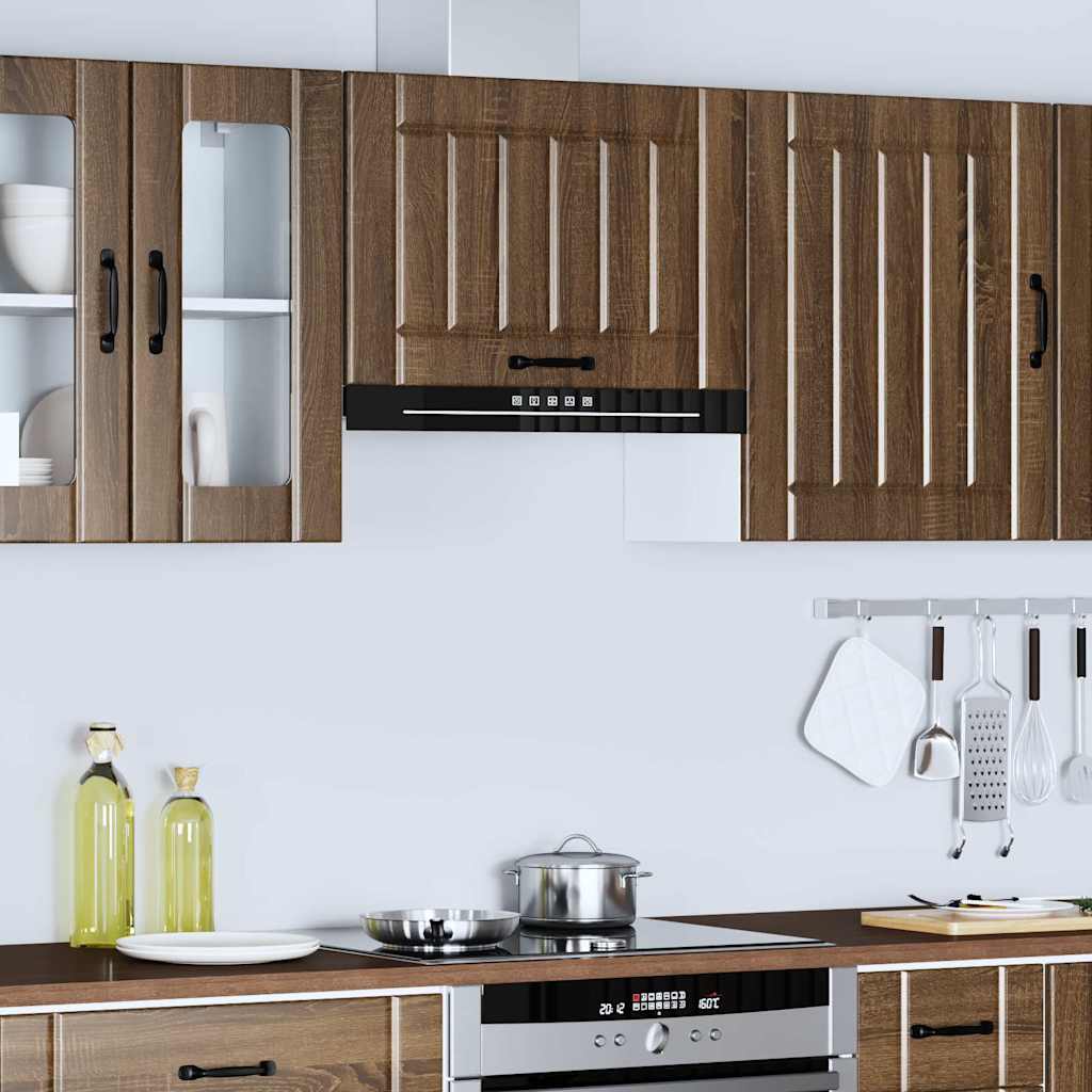 vidaXL Meuble haut de cuisine Lucca aspect chêne marron en bois d'ingénierie