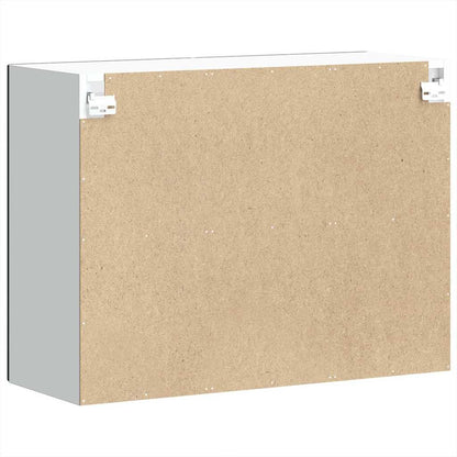 vidaXL Küchen-Hängeschrank mit Glastür Lucca Schwarz Holzwerkstoff