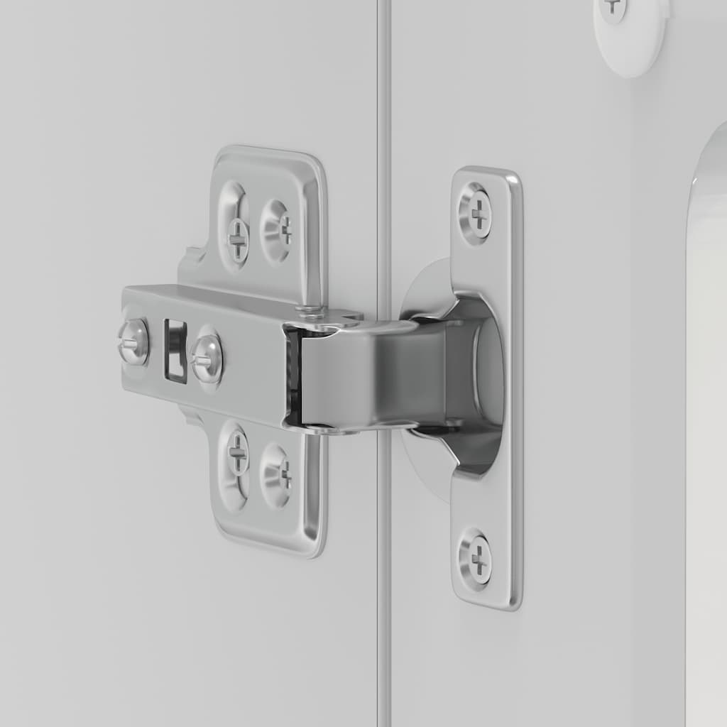 vidaXL Küchen-Hängeschrank mit Glastür Lucca Hochglanz-Weiß Holzwerkstoff