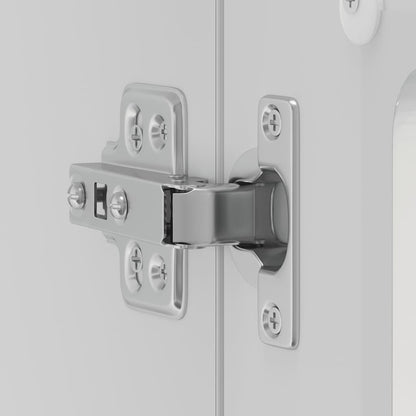vidaXL Küchen-Hängeschrank mit Glastür Lucca Hochglanz-Weiß Holzwerkstoff