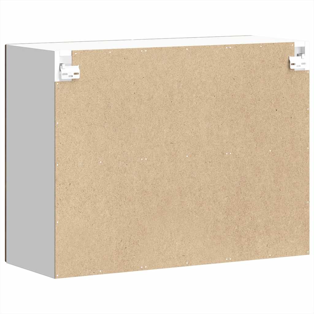 Küchen-Hängeschrank mit Glastür Lucca Räuchereiche Holzwerkstoff