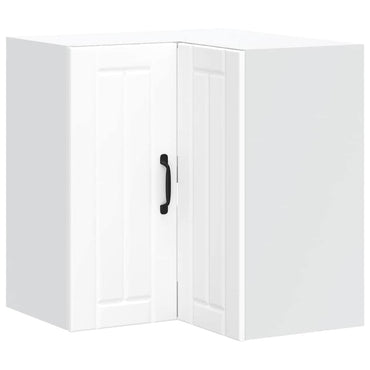 vidaXL Meuble haut d'angle de cuisine Lucca Blanc Bois d'ingénierie
