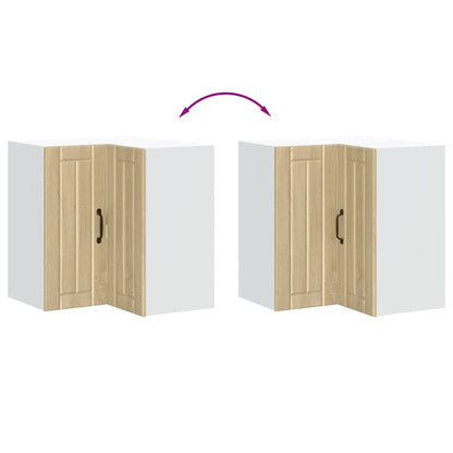 vidaXL Küchen-Eckhängeschrank Lucca Sonoma-Eiche Holzwerkstoff
