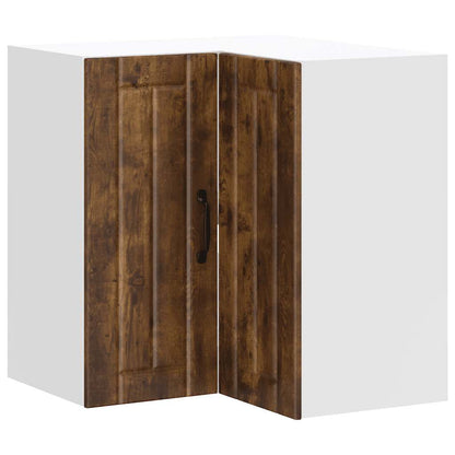 vidaXL Küchen-Eckhängeschrank Lucca Räuchereiche Holzwerkstoff