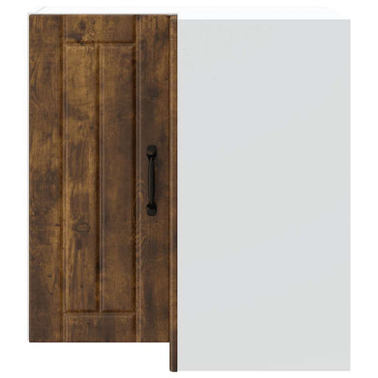 vidaXL Küchen-Eckhängeschrank Lucca Räuchereiche Holzwerkstoff