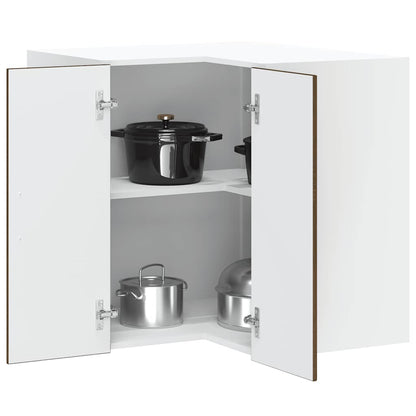 vidaXL Küchen-Eckhängeschrank Lucca Braun Eichen-Optik Holzwerkstoff