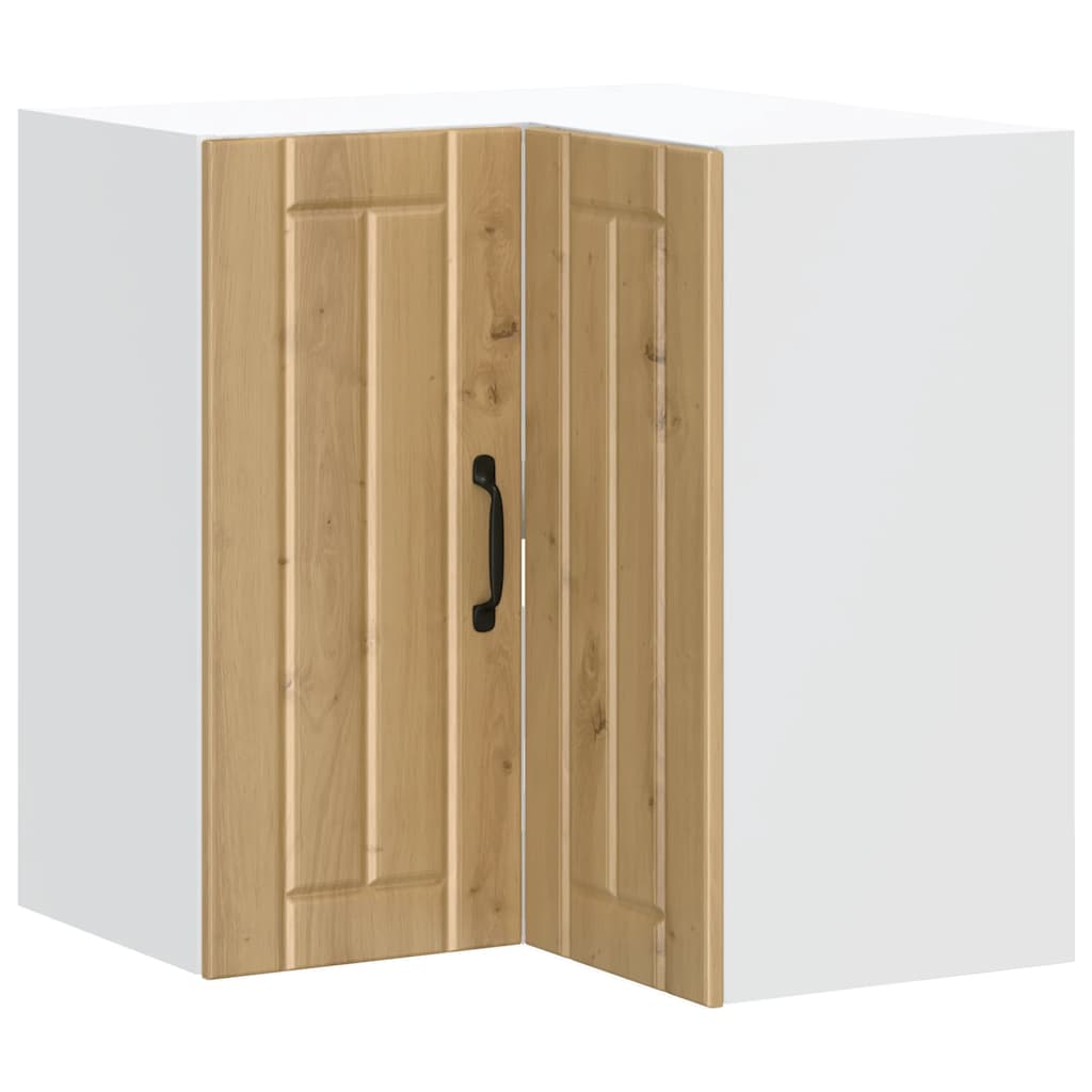 vidaXL Küchen-Eckhängeschrank Lucca Artisan-Eiche Holzwerkstoff