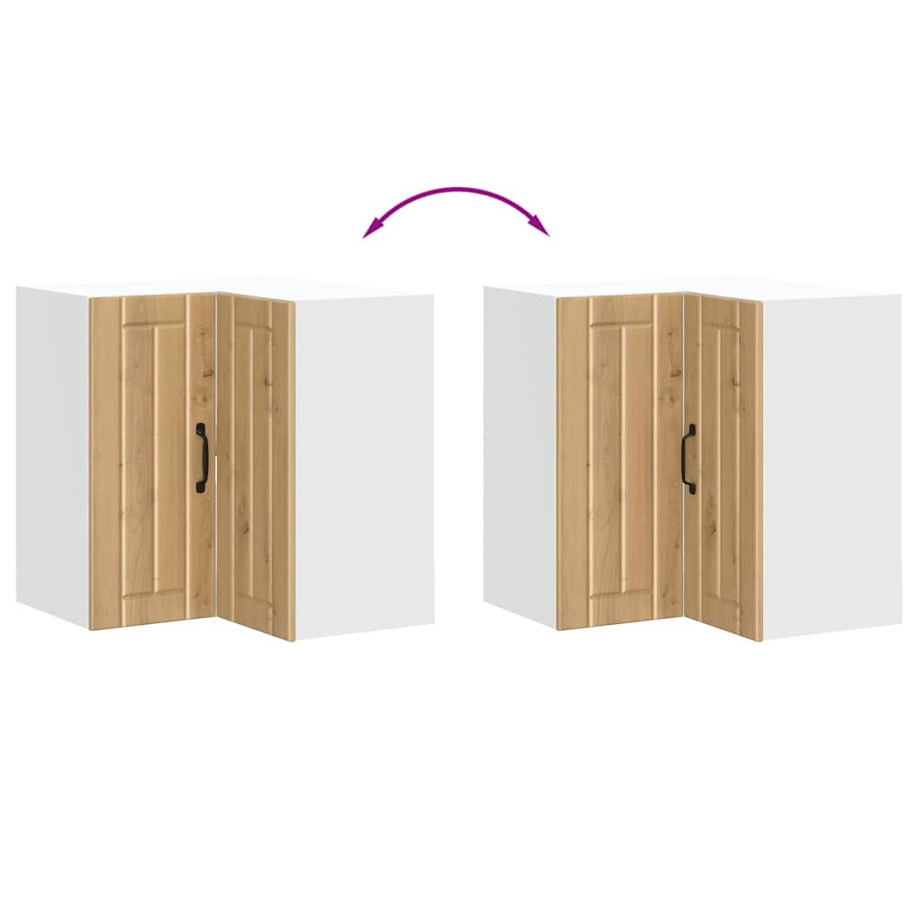 vidaXL Küchen-Eckhängeschrank Lucca Artisan-Eiche Holzwerkstoff