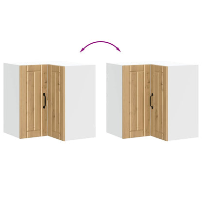 vidaXL Küchen-Eckhängeschrank Lucca Artisan-Eiche Holzwerkstoff
