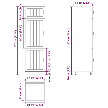 Küchenschrank Lucca Schwarz Holzwerkstoff