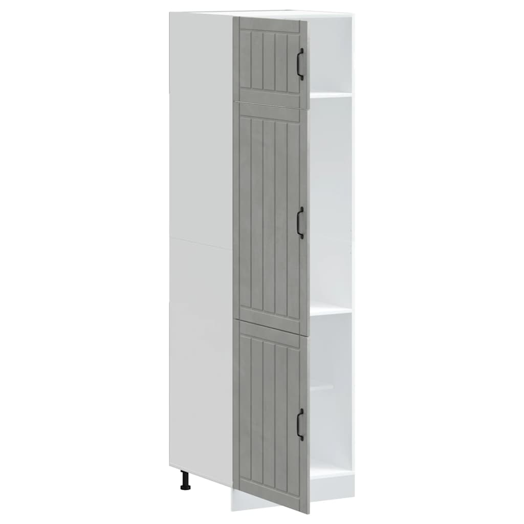 vidaXL Meuble de cuisine Lucca Gris béton Bois d'ingénierie