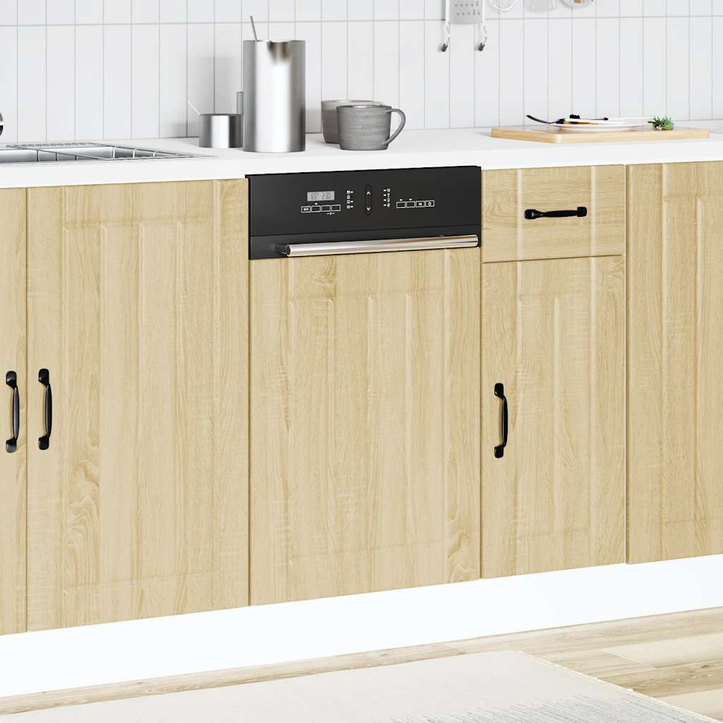 vidaXL Façade pour lave-vaisselle Lucca Chêne Sonoma Bois d'ingénierie