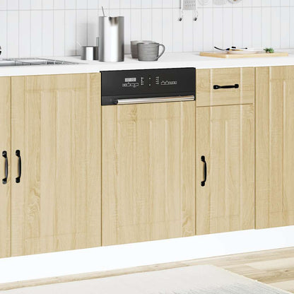 vidaXL Façade pour lave-vaisselle Lucca Chêne Sonoma Bois d'ingénierie