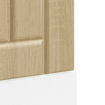 vidaXL Façade pour lave-vaisselle Lucca Chêne Sonoma Bois d'ingénierie
