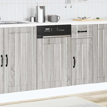 vidaXL Geschirrspülerblende Lucca Grau Sonoma Holzwerkstoff