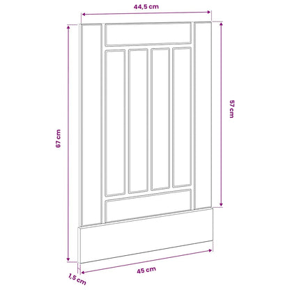 vidaXL Geschirrspülerblende Lucca Braun Eichen-Optik Holzwerkstoff