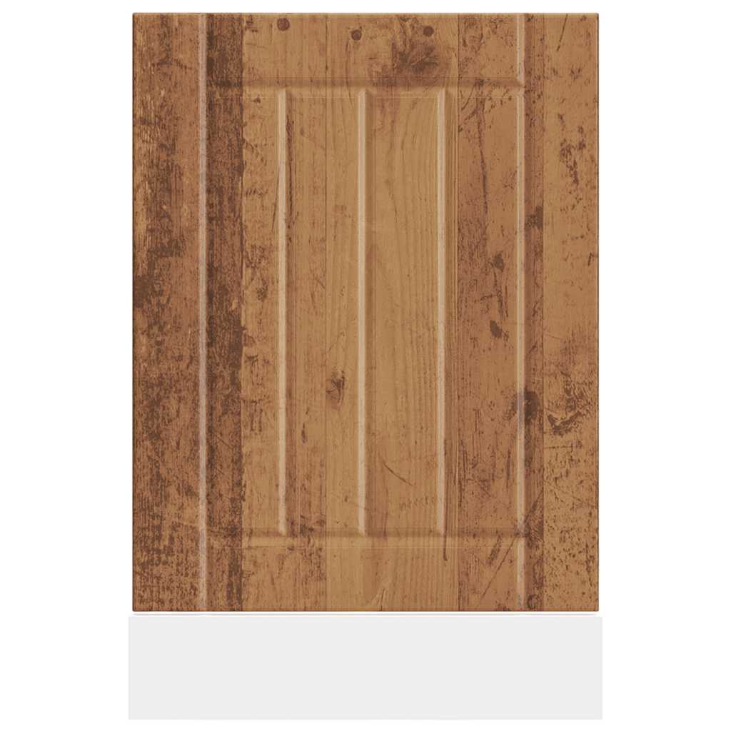vidaXL Façade pour lave-vaisselle Lucca aspect vieux bois en bois d'ingénierie