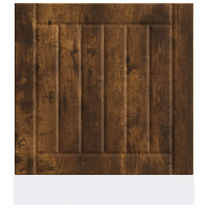 vidaXL Geschirrspülerblende Lucca Räuchereiche Holzwerkstoff