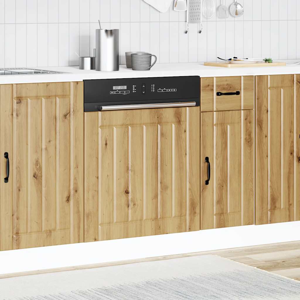 vidaXL Geschirrspülerblende Lucca Artisan-Eiche Holzwerkstoff