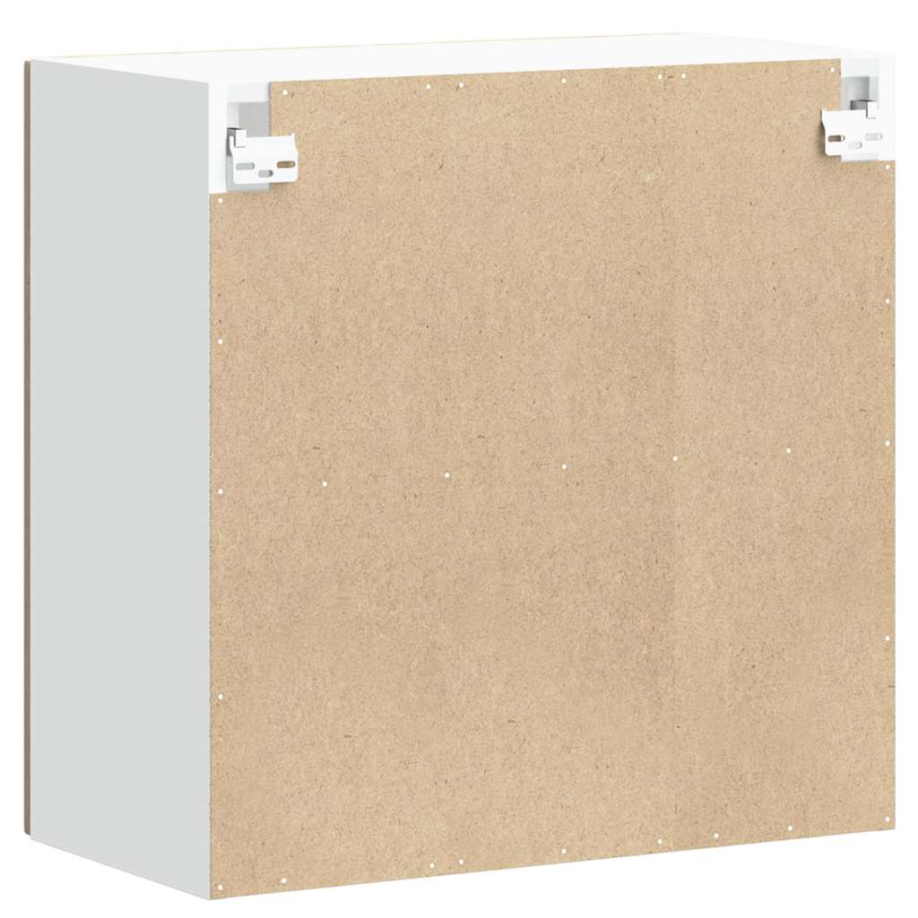 vidaXL Meuble haut de cuisine avec porte en verre Lucca chêne Sonoma, bois d'ingénierie