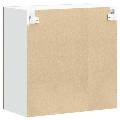 vidaXL Meuble haut de cuisine avec porte vitrée Lucca Chêne fumé Bois d'ingénierie