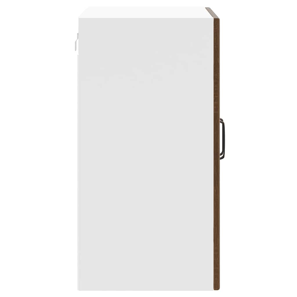 vidaXL Küchen-Hängeschrank mit Glastür Lucca Braun Eichen-Optik