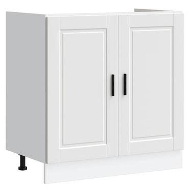 vidaXL Spülenunterschrank Porto Weiß 80x46x81,5 cm Holzwerkstoff