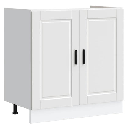 vidaXL Spülenunterschrank Porto Weiß 80x46x81,5 cm Holzwerkstoff