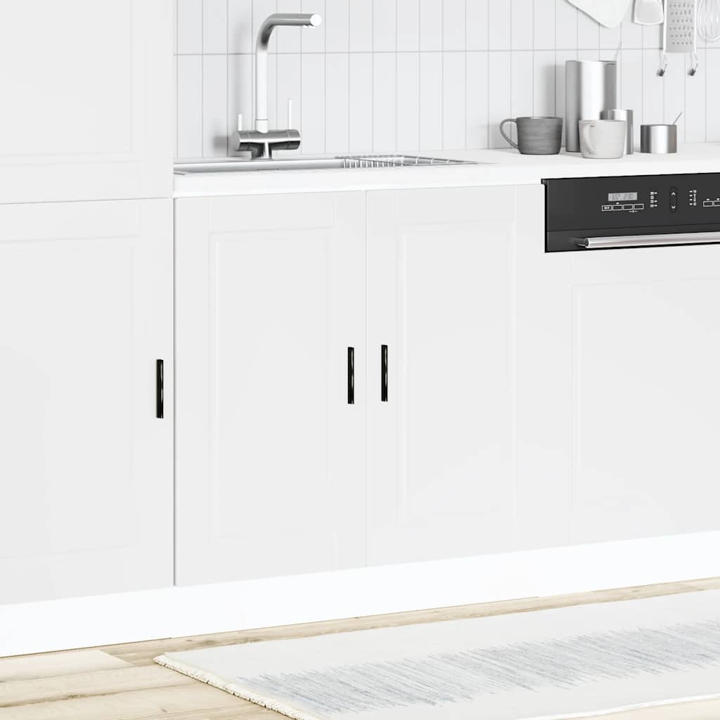 vidaXL Spülenunterschrank Porto Weiß 80x46x81,5 cm Holzwerkstoff