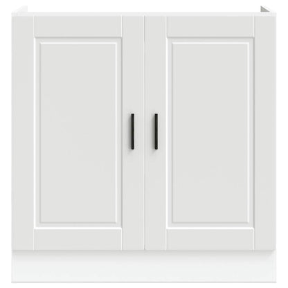 vidaXL Spülenunterschrank Porto Weiß 80x46x81,5 cm Holzwerkstoff