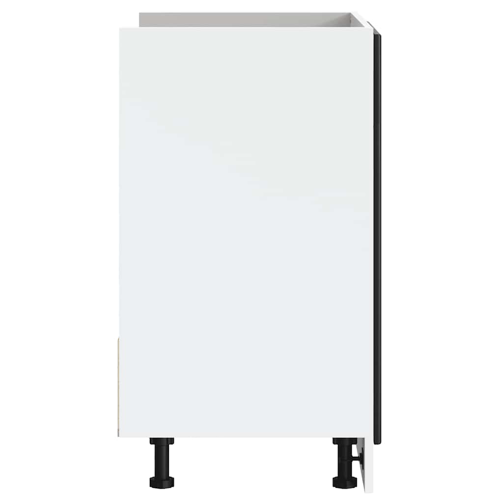 vidaXL Spülenunterschrank Porto Schwarz 80x46x81,5 cm Holzwerkstoff