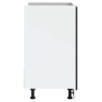 vidaXL Spülenunterschrank Porto Schwarz 80x46x81,5 cm Holzwerkstoff