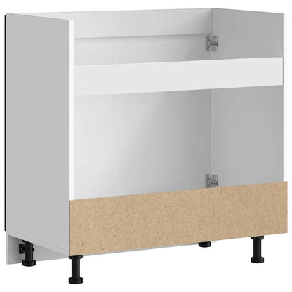 vidaXL Spülenunterschrank Porto Schwarz 80x46x81,5 cm Holzwerkstoff