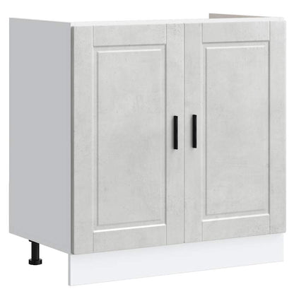 vidaXL Spülenunterschrank Porto Betongrau 80x46x81,5 cm Holzwerkstoff