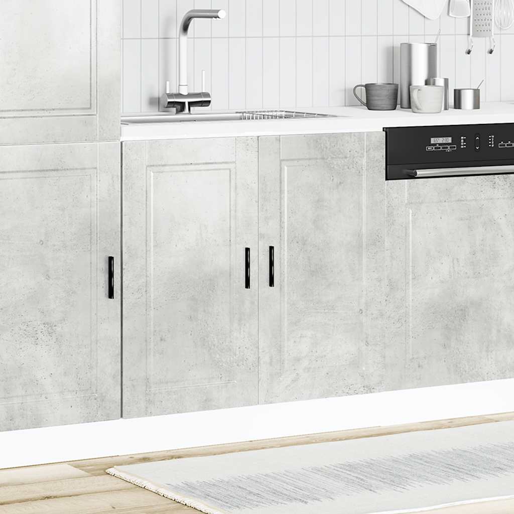 vidaXL Spülenunterschrank Porto Betongrau 80x46x81,5 cm Holzwerkstoff