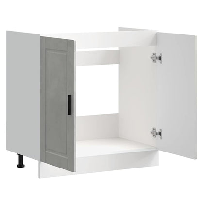 vidaXL Spülenunterschrank Porto Betongrau 80x46x81,5 cm Holzwerkstoff