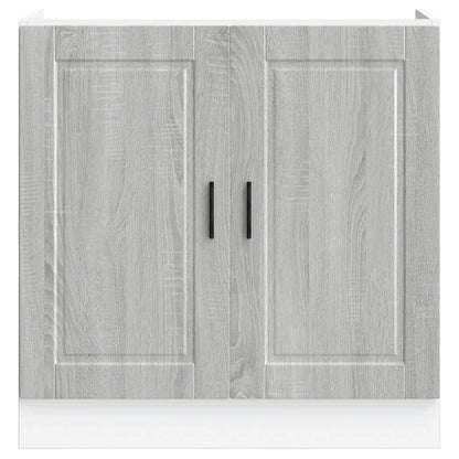 vidaXL Spülenunterschrank Porto Grau Sonoma 80x46x81,5cm Holzwerkstoff