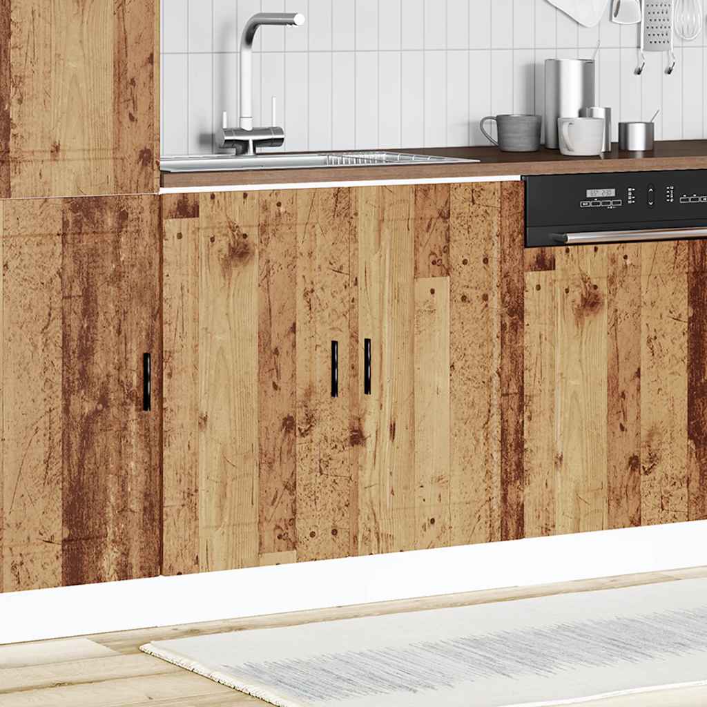 Meuble sous-évier vidaXL Porto aspect bois de récupération 80x46x81,5 cm